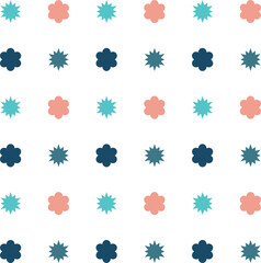 A cheerful seamless pattern featuring colorful abstract shapes on a white background. Perfect for digital scrapbooking, kids' crafts, wrapping paper, and decorative design projects.