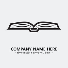 Book illustration black and white for logo company vector image
