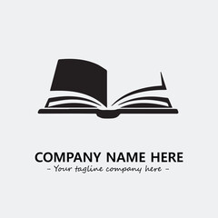Book illustration black and white for logo company vector image
