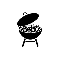 creative details BBQ Grill Icon vector Illustration