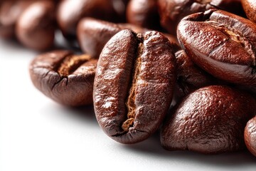 Obraz premium Roasted Coffee Beans: Rich, Dark, and Aromatic Still Life