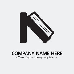 Book illustration black and white for logo company vector image
