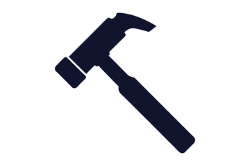 Hammer silhouette vector illustration on white background
