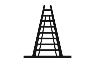 wooden ladder vector illustration isolated on white background