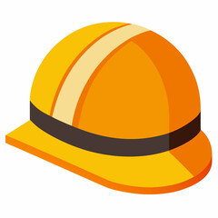 Construction Safety Hard Hat Isolated Minimalist Style Illustration Graphic Resource