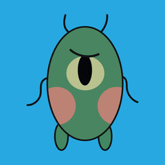 Vector Flat Design Character	 Cartoon