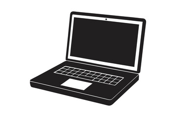 laptop with blank screen vector illustration isolated on white background 