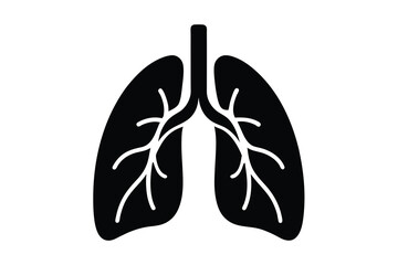 Lung organ vector illustration on white background