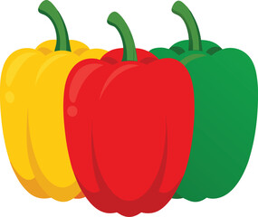 Photorealistic Closeup of Colorful Organic Bell Peppers for Healthy Eating.