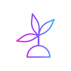 Green Plant Environment Icon. Eco Nature Symbol for Sustainability, Ecology, and Organic Living.