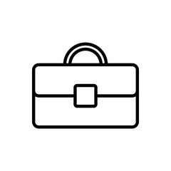 Vector Business Briefcase Icon.  Flat Office Bag Symbol for Corporate, Work, or Business Use.