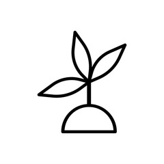 Green Plant Environment Icon. Eco Nature Symbol for Sustainability, Ecology, and Organic Living.