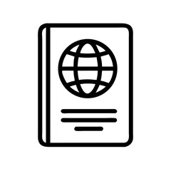 Passport Icon Representing International Travel and Global Exploration