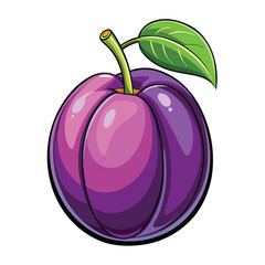 Vibrant plum illustration