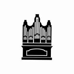 creative Silhouette Pipe Organ Icon Vector Illustration 
