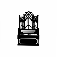creative Silhouette Pipe Organ Icon Vector Illustration 
