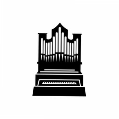 creative Silhouette Pipe Organ Icon Vector Illustration 
