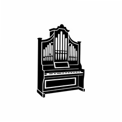 creative Silhouette Pipe Organ Icon Vector Illustration 
