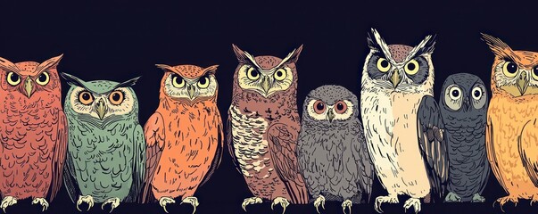 A comedy club night featuring owls, who deliver deadpan jokes and puns about night life, with audience reactions ranging from hoots of laughter to silent stares