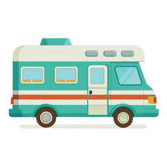 RV  vector isolated on white background