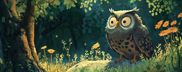 A childrena??s animated series about a wise old owl who teaches forest etiquette to young animals, using comically exaggerated tales to emphasize the lessons
