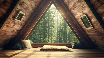 Serene A-Frame Cabin with Forest View