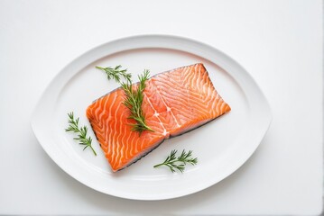 Fresh Salmon Fillet on Ice – Rich Orange Fish with Natural Texture for Seafood, Healthy Eating, and Gourmet Culinary Concepts