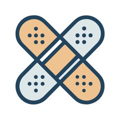 Adhesive Bandages Icon Representing First Aid Dressing