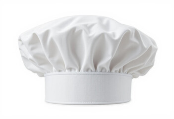White cooks cap isolated on white background
