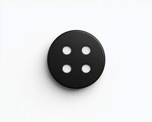 Fototapeta premium Minimalist play icon, solid black, crisp edges on white