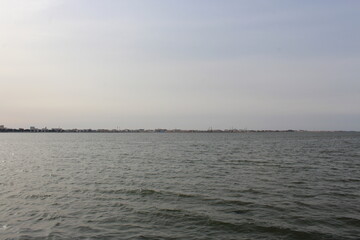 sea and clouds footage of the city of dammam in Corniche, located in eastern Saudi Arabia on the Arabian Gulf