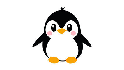Fototapeta premium simple cute penguin vector illustration