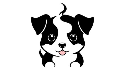 simple cute little puppy icon vector illustration