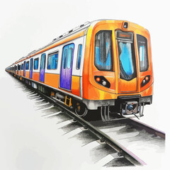 Obraz premium train on the railway