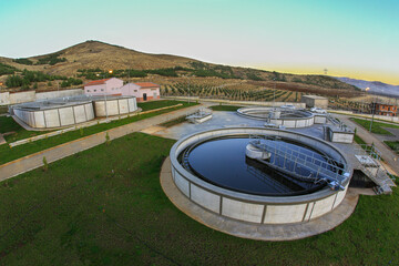 Image of the biological sewage treatment plant.