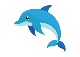 Obraz premium -a-dolphin--vector-art-illustriton-white-baground.eps