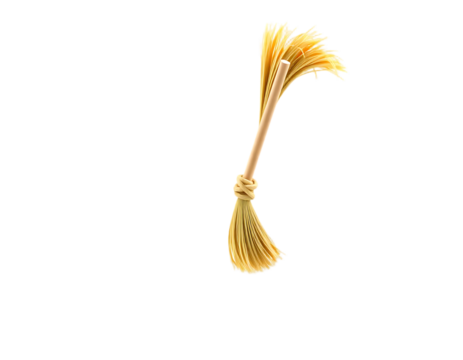 Cartoon Broom on Transparent Background