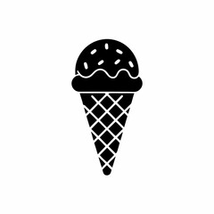 creative details Ice Cream Scoop Icon vector Illustration