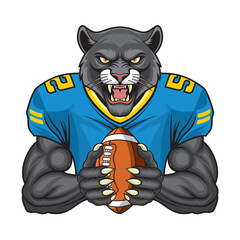 american football mascot vector illustration panther sport design © sugeng