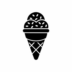 creative details Ice Cream Scoop Icon vector Illustration