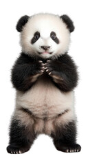 Obraz premium PNG Baby panda wildlife standing animal.