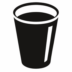 Shot glass icon black vector on white background.