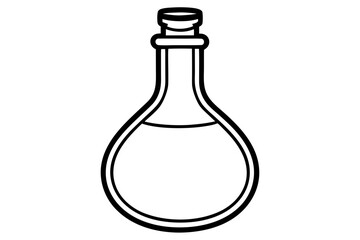 Flask Line Art Vector Illustration