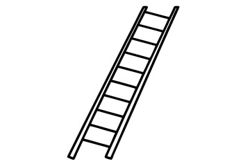 Ladder Line Art Vector Illustration