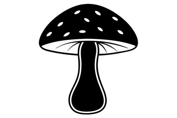 Mushroom Silhouette Vector Illustration