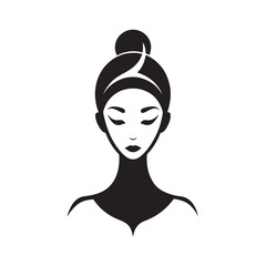 Silhouette of a ballerina woman s face
