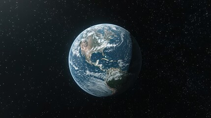 Obraz premium Earth in space, detailed view