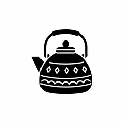 creative details Tea Kettle Icon vector Illustration