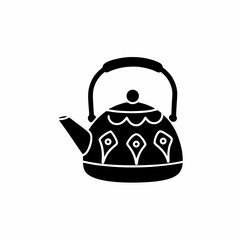 creative details Tea Kettle Icon vector Illustration