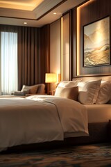 Fototapeta premium Luxurious hotel room interior design